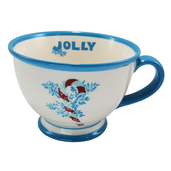 Starbucks JOLLY Coffee Tea Mug Cup Ceramic Holiday 2007 10 fl oz - Picture 1 of 8